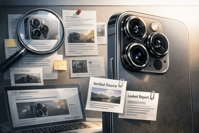 Concept render of the iPhone 18 Pro showing a raised camera module with a variable aperture lens