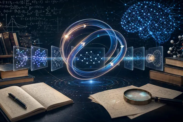 Illustration of AI-assisted scientific calculations and mathematical verification