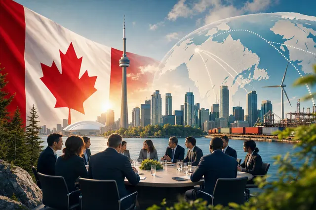 Illustration representing Canada’s Investment Summit and major infrastructure investment