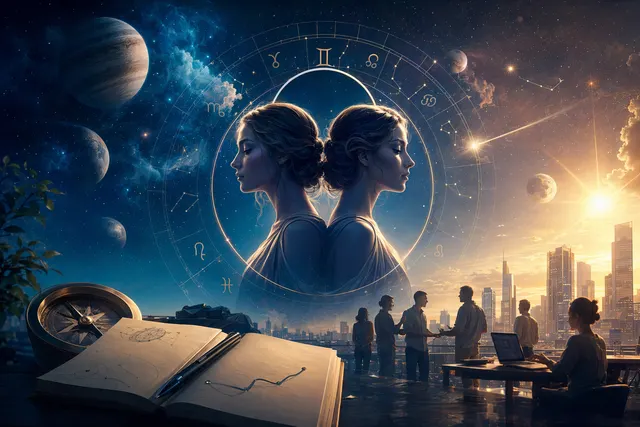 Gemini zodiac horoscope illustration representing daily astrological predictions
