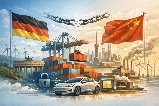 What are the key developments in Germany's strategic reassessment of trade vulnerabilities with China amid growing EU China tensions, includ