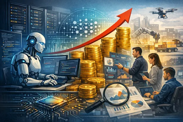 A visual metaphor for runaway AI coding agent costs: a token counter spiraling upward and a budget dashboard with warning indicators