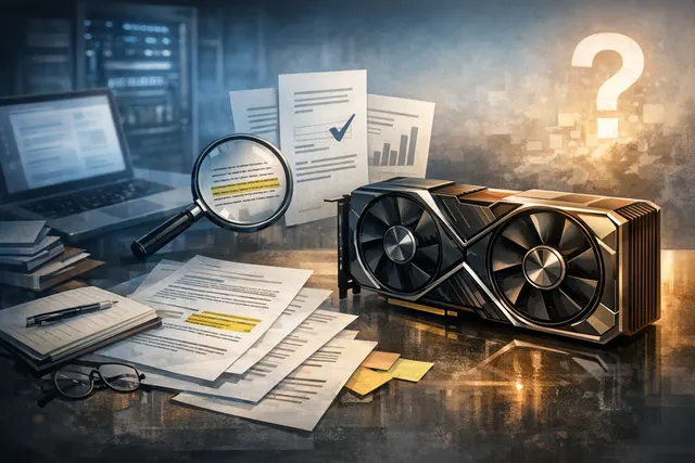 Conceptual rendering of a futuristic Nvidia GeForce graphics card featuring a glowing core and advanced cooling design.