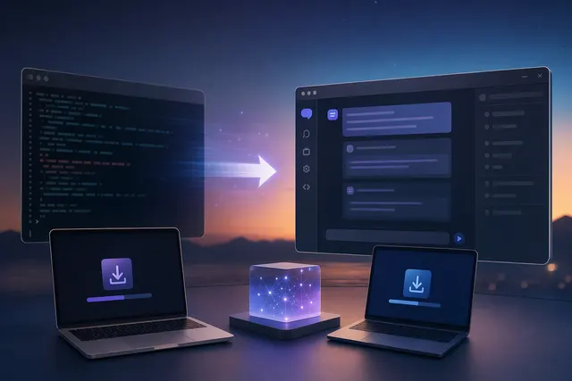 AI-generated editorial illustration for an article about DeepSeek Harness desktop agents; not an image of the actual app interface.