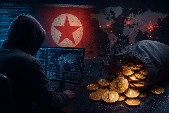 Illustration representing North Korean cyber operations targeting cryptocurrency platforms