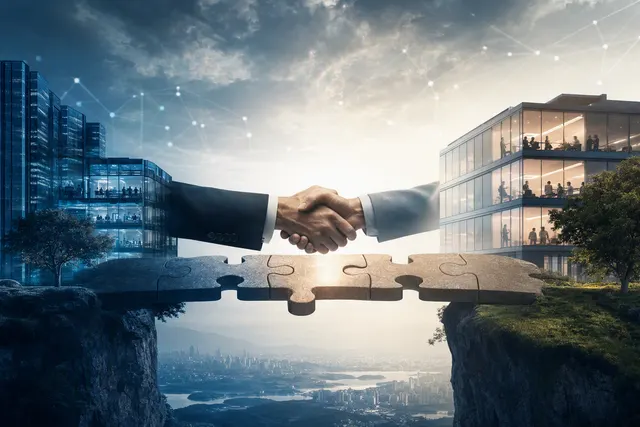 Editorial illustration representing Bending Spoons’ planned acquisition of Miro and the SaaS valuation reset