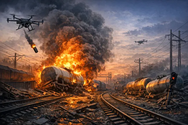 Ukrainian drone strikes on Russian rail infrastructure escalate logistics war in Kursk