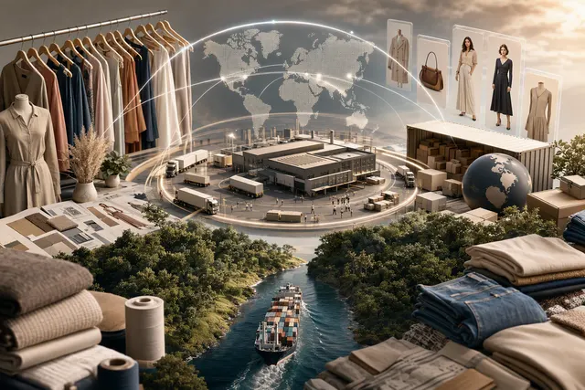 Illustration representing Shein’s move from fast fashion into a multi-brand retail platform through acquisitions and supply-chain technology