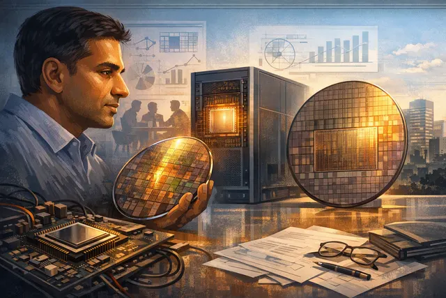 Editorial illustration of Adit Singh’s move from early Cerebras investor to Mayfield AI infrastructure partner