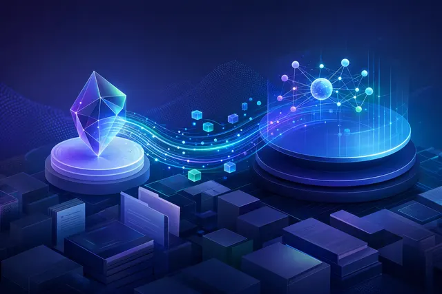 Illustration of enterprise search connecting workplace information with Zoom AI services