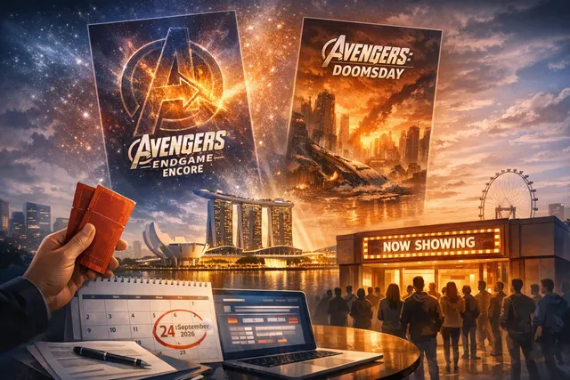 Illustrative artwork for Avengers Endgame: Encore’s cinema return in Singapore