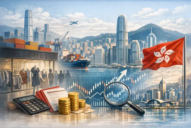 Editorial illustration of Shein’s Hong Kong IPO and its steep valuation reset