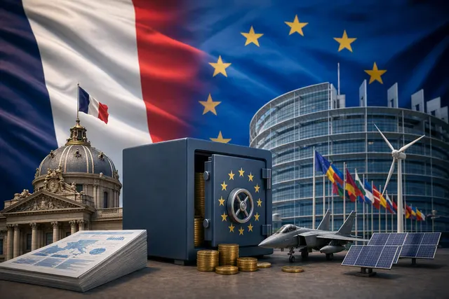 Illustration representing France’s push for new EU budget revenue for 2028–2034