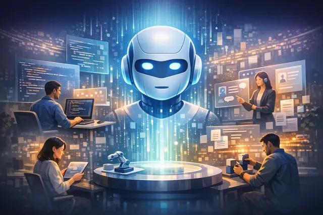 Editorial illustration of ByteDance consolidating AI coding, agent and workplace tools under the Doubao brand