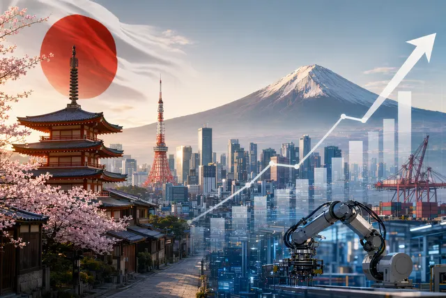Illustration of Japan’s economic growth and monetary policy outlook in 2026