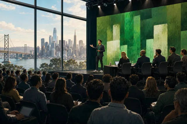 Illustration representing TechCrunch Startup Battlefield 200 startup pitch competition