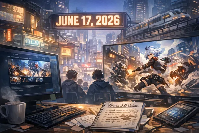 Zenless Zone Zero Steam launch key art featuring Roscaelifer sky island and new Agents Velina, Norma, and Pyrois