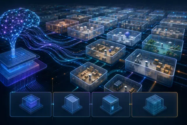 Editorial illustration of large-scale AI agent sandbox infrastructure