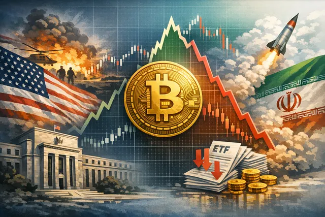 Bitcoin price chart showing resistance and support levels for July 2026, with geopolitical and macro event annotations.