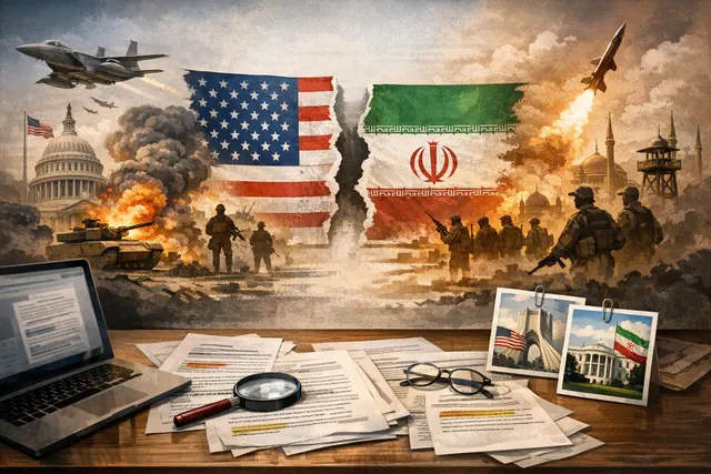 A conceptual illustration of a fractured peace agreement between the United States and Iran, symbolizing the collapse of the Islamabad Memorandum.