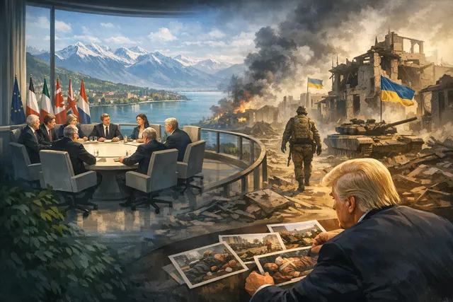 G7 leaders including Trump, Macron, and Zelensky at the 2026 summit in Évian-les-Bains, France