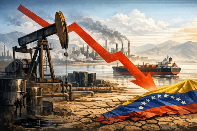 Oil tanker at sea representing Venezuelan crude exports and global shipping routes