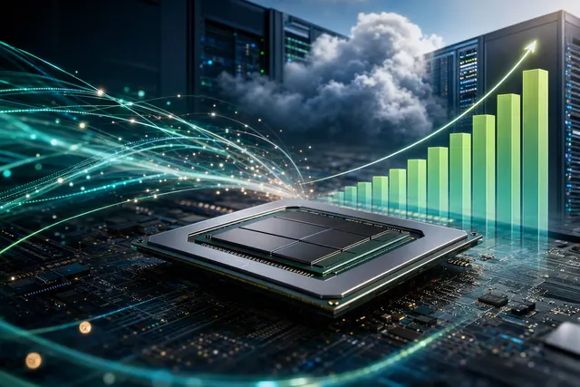 Illustration of AI semiconductor hardware and data-center infrastructure
