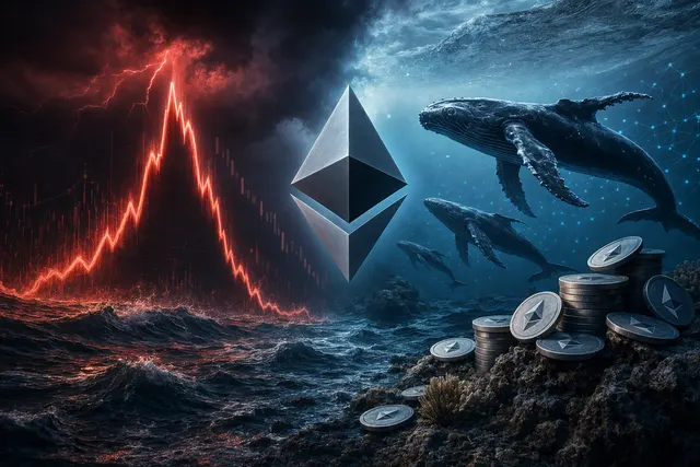 AI-generated editorial illustration for an article about Ethereum short positions and price risks