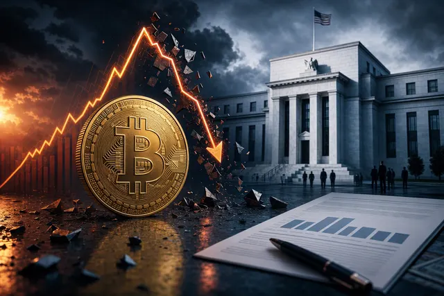 AI-generated editorial illustration representing Bitcoin’s October 2026 rally and pullback.
