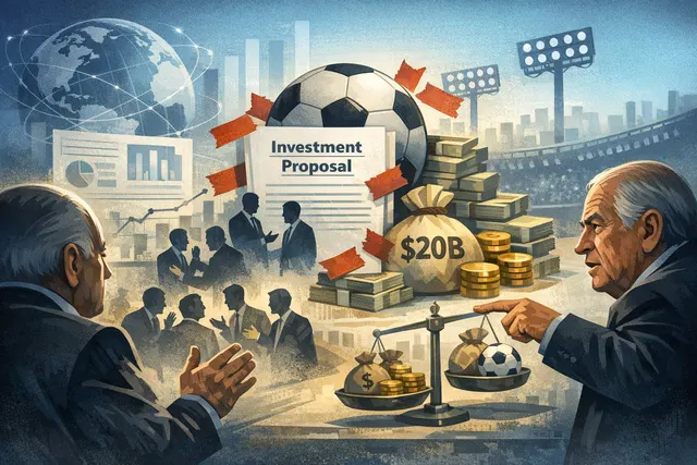 How did former FIFA President Sepp Blatter and other football authorities criticize FIFA's $20 billion plan to sell minority stakes in a new