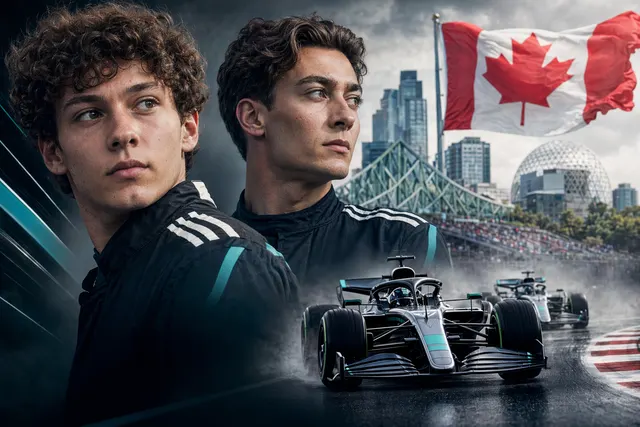 Kimi Antonelli and George Russell battle for Mercedes ahead of the 2026 Canadian Grand Prix