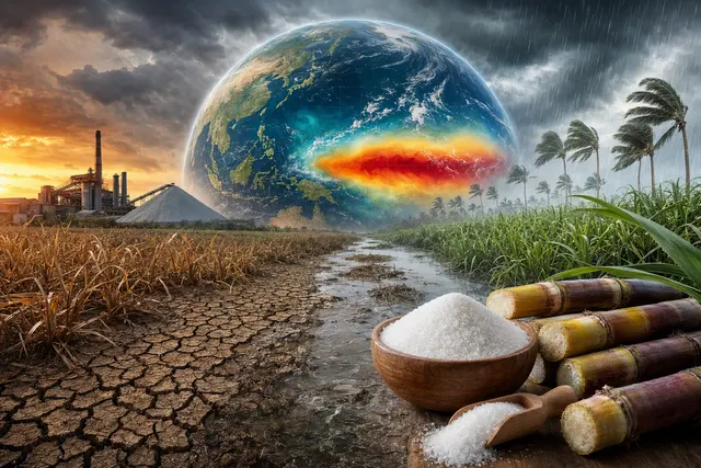 How has a strengthening El Niño shifted the outlook for the 2026/27 global sugar market from an expected surplus to a possible deficit, what