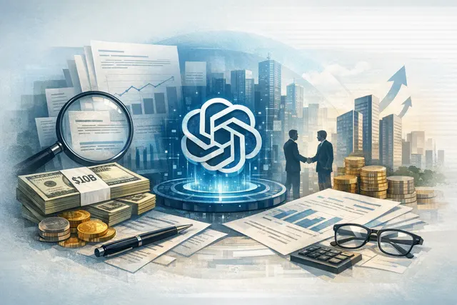 Conceptual illustration of SoftBank financing its OpenAI investment through loans and bonds