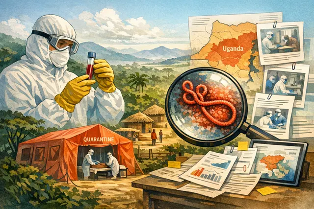 Medical workers in protective gear at an Ebola treatment center in eastern Democratic Republic of Congo, 2026