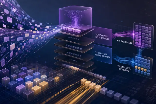 AI-generated editorial illustration accompanying an article about Xiaomi’s HySparse2 architecture