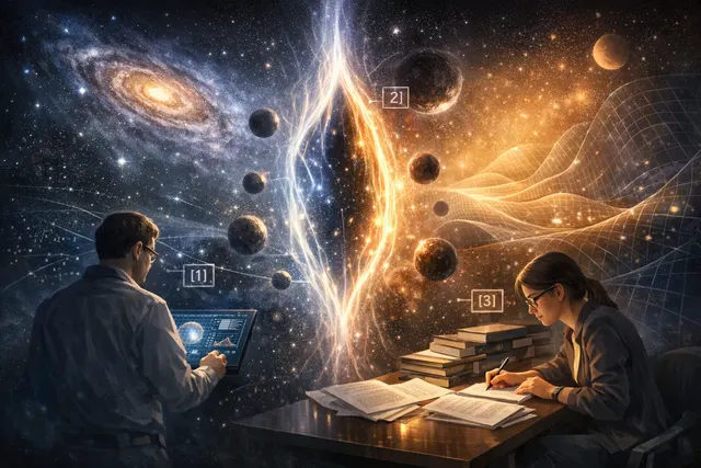Search & fact check with cited sources for What new theory links dark matter to a hidden fifth dimension, and how does it explain the origin