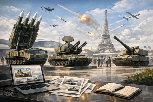 Norinco air defence and artillery display at Eurosatory 2026 exhibition in Paris