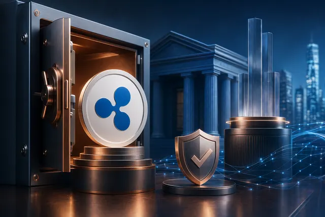 Illustration representing Copper custody infrastructure integrating Ripple RLUSD stablecoin for institutional yield