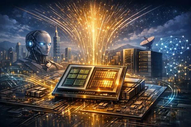 Nvidia RTX Spark superchip launch at Computex 2026, featuring the processor and AI performance claims against competitors like Intel and Apple.