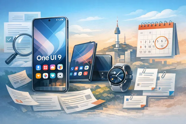 Samsung Galaxy phone displaying One UI 9 interface with Good Lock module options