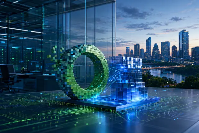 Illustrative editorial image for an article about Anaconda and Intel’s AI software collaboration.
