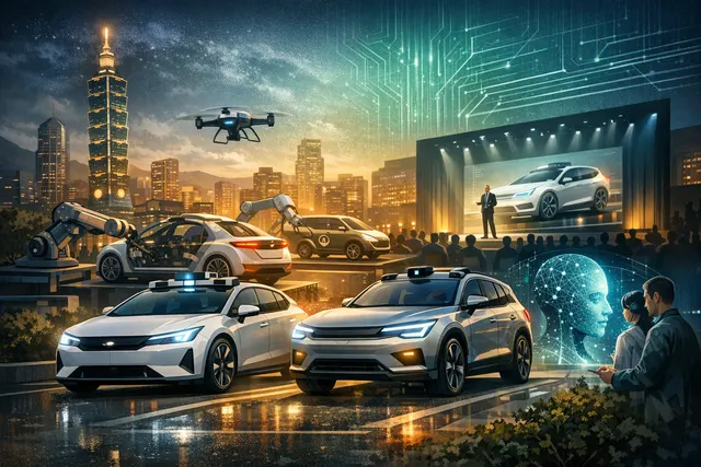 Map of robotaxi deployment regions including Taiwan, Southeast Asia, Munich, and Saudi Arabia with Nvidia DRIVE Hyperion branding.