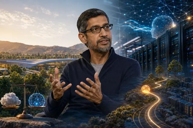 Illustration representing AI data centers and the computing capacity behind frontier AI research