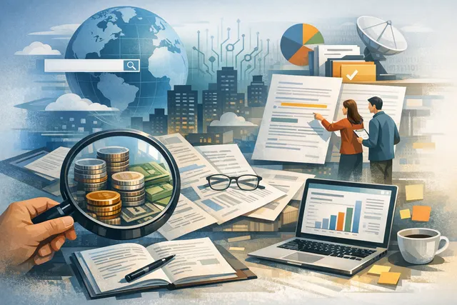 Abstract illustration of financial charts and data center silhouettes indicating hidden AI infrastructure debt