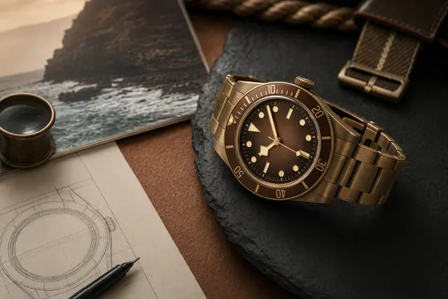 TUDOR 帝舵 Black Bay Fifty-Eight Bronze M79012M-0001 青銅潛水錶的編輯示意圖