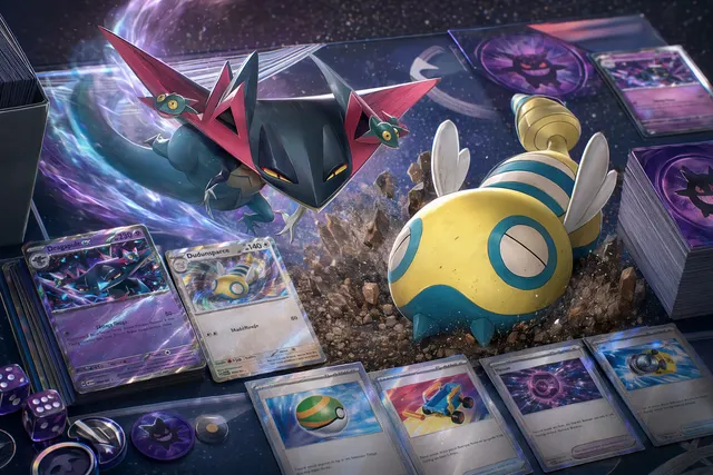 Dragapult ex 與 Dudunsparce Pokémon TCG 競技牌組的示意圖