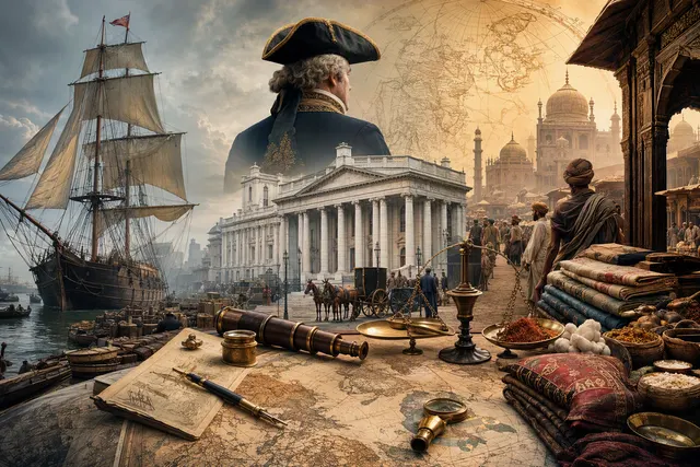 Create me a high quality documentary on the topic "The Rise and Fall of the East India Company" Cover everything about about east india comp