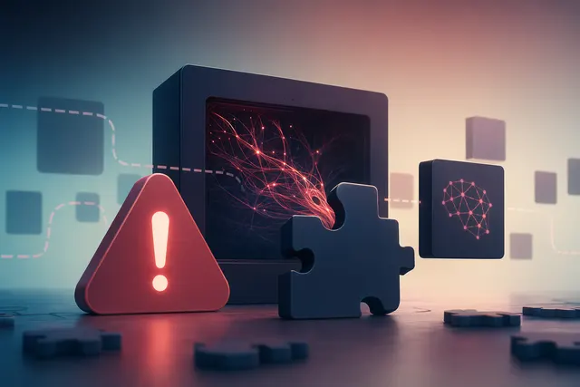 Illustration representing an AI system returning an error message