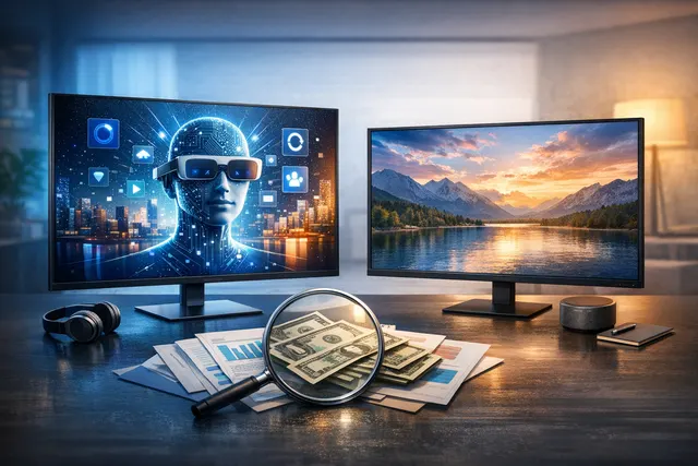 300 美元预算内推荐的三星 AI 智能显示器对比展示图