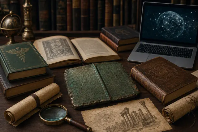 Please search online for scholarly transcripts, such as "Doreal’s Emerald Tablets of Thoth the Atlantean," the Corpus Hermeticum, and The Ky